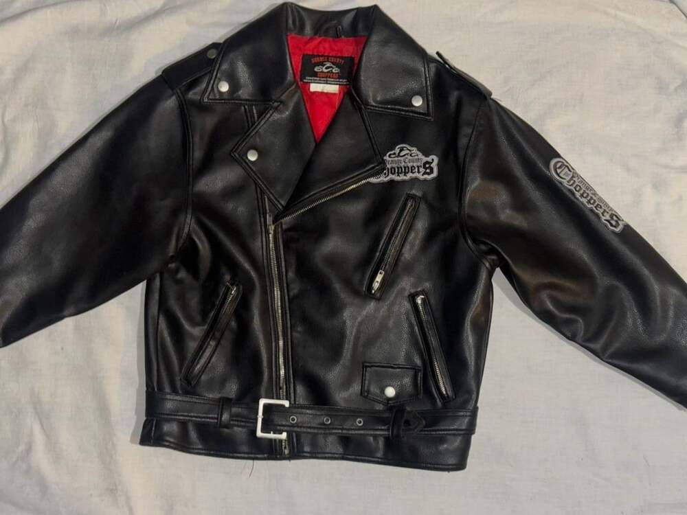 Female Orange County Choppers MediumFaux Leather Motorcycle Jacket Med8